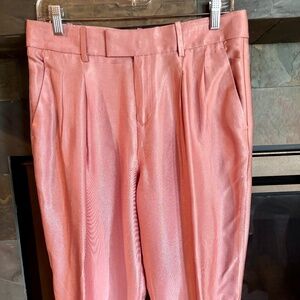 Banana Republic Silky Paris Pink Pleated Trouser Pants 6 nwt